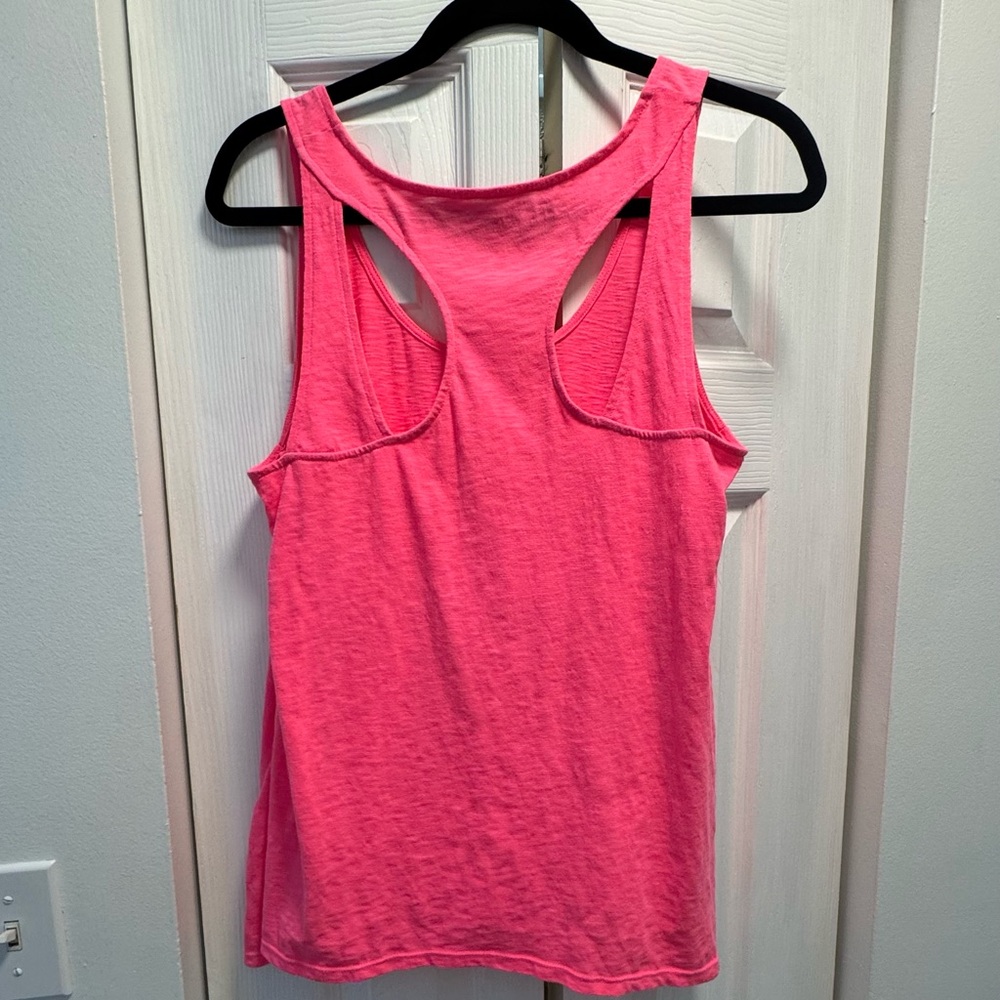 Lilly Pulitzer Monterey Tank Top in Neon Pink. Size L - Picture 2 of 4